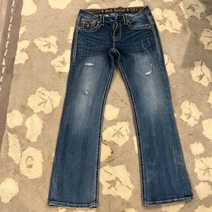 ROCK REVIVAL SIGNATURE DANO BOOTCUT MENS JEANS Waist 33"